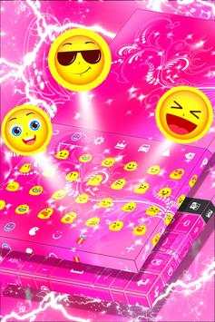 Pink Girly Keyboard Theme скриншот 5