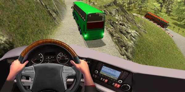 Uphill Off Road Driving Bus Game Simulator screenshot 5