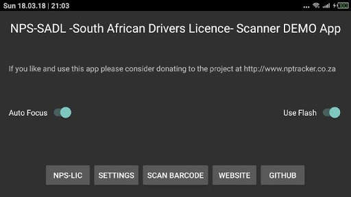 NPS-SADL (South African Drivers Licence) Scanner screenshot 1