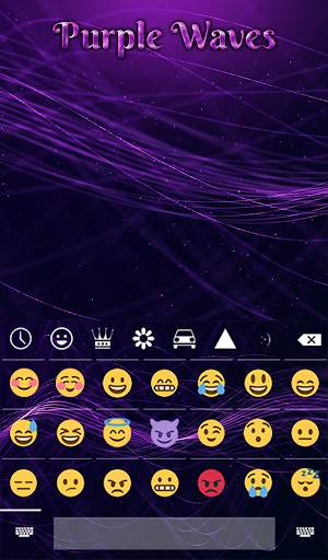 Purple Waves Animated Keyboard   Live Wallpaper screenshot 4