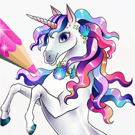 Surprise Dolls Unicorn Glitter Coloring Pages 1.0.0