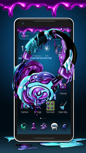Purple Graffiti Headphone Theme screenshot 1