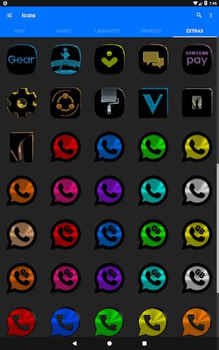 Black and Colors Icon Pack screenshot 22