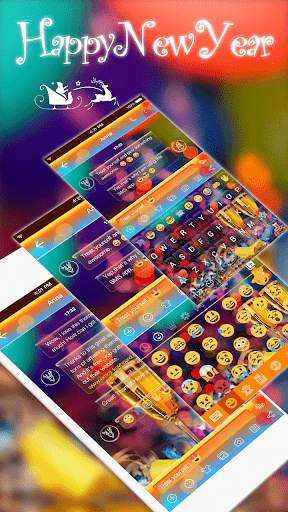 Happy New Year Emoji Keyboard screenshot 5
