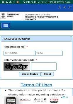 Indian Vehicle owner details screenshot 3