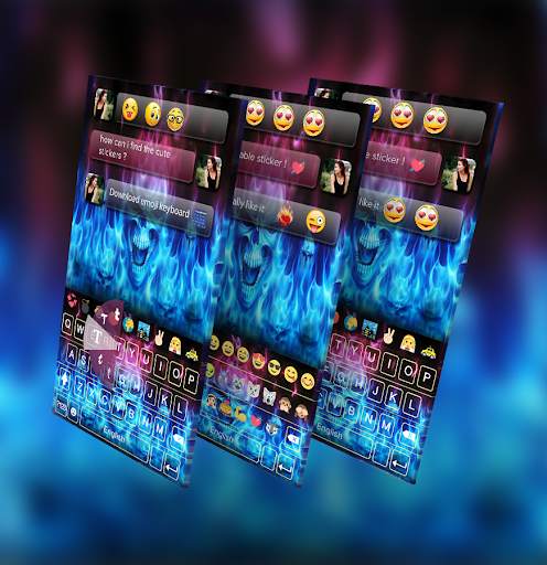 Hell Flaming Skull Keyboard Theme - Hell Skull PRO screenshot 1
