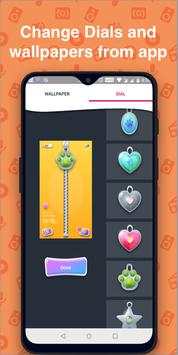 Cute Zipper lock screen wallpaper, Phone lock Free скриншот 3