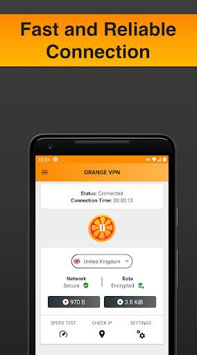 Orange VPN - Fast Secure Free VPN Hotspot screenshot 1