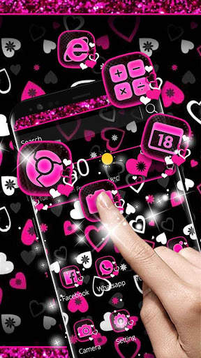 Black Pink Love Theme screenshot 2
