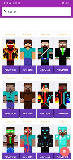 Herobrine Skins for Minecraft screenshot 2