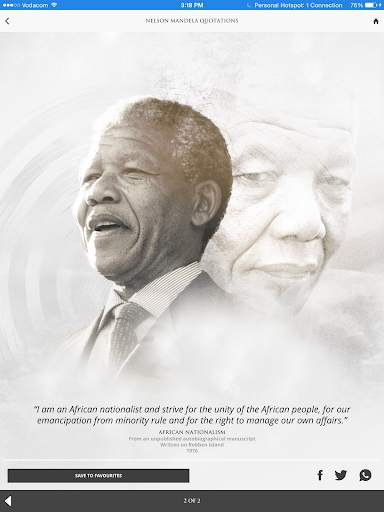 Nelson Mandela Quotations Lite screenshot 1