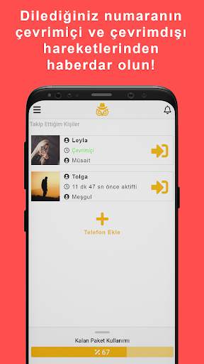 Whatsapp için takip: Uygulama kullanım analizi screenshot 1