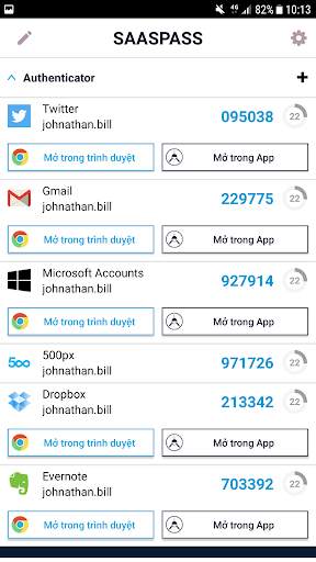 SAASPASS quản lý mật khẩu & Au screenshot 3