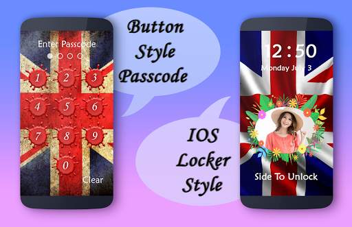 UK Flag Lock Screen screenshot 1