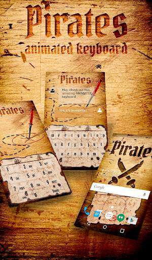 Pirates Animated Keyboard स्क्रीनशॉट 1