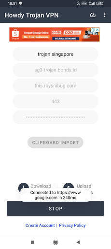 Howdy Trojan VPN screenshot 1