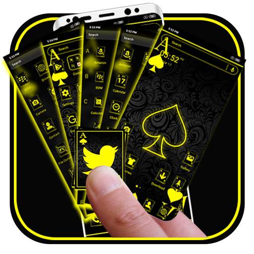 Neon Card Ace Spade Launcher Themes 2.0.0