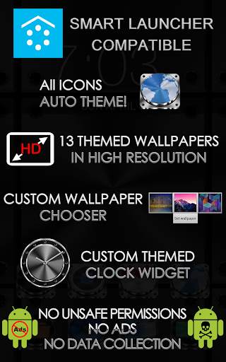 Smart Launcher Theme Metalwork screenshot 8