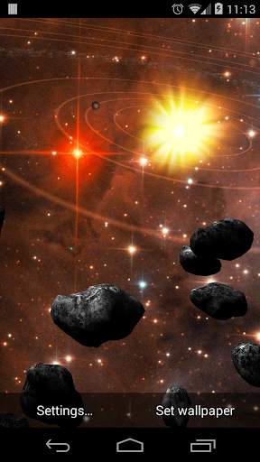 Asteroid Belt Free L Wallpaper screenshot 2