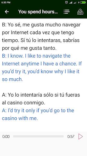 Spanish conversation скриншот 4