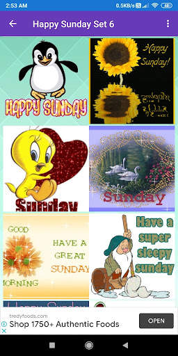 Happy Sunday: Greetings, GIF W 7 تصوير الشاشة