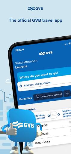GVB travel app screenshot 1