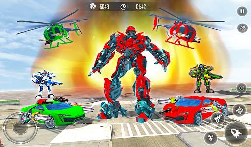Helicopter Robot Battle: Robot Transformation Game screenshot 5