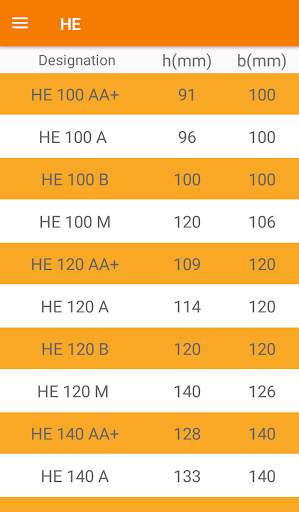 Steel profiles screenshot 5
