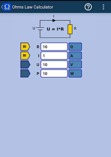 Ohm's Law Calculator 1 تصوير الشاشة