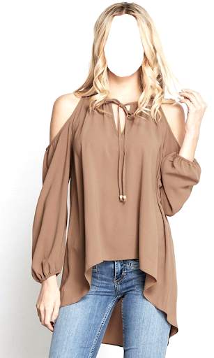 Women Crop Shoulder Photo Maker 12 تصوير الشاشة