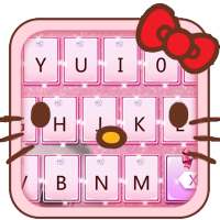 Lovely Cute Pink Cat Keyboard