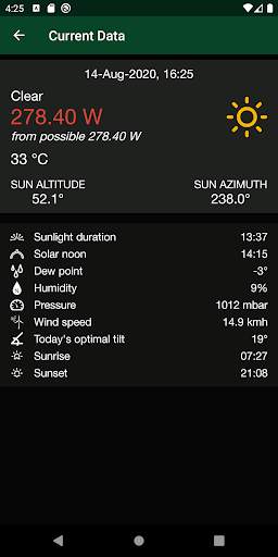 PV Solar Forecast Lite - for small PV Systems screenshot 4