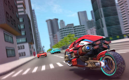 Light Flying Bike Taxi Driving Stunts screenshot 8