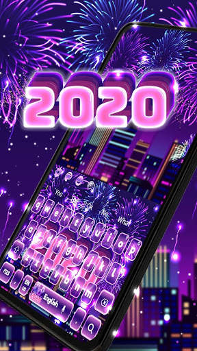 Fireworks New Year 2020 Keyboard Theme screenshot 1