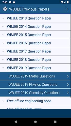 WBJEE Previous Papers Free screenshot 2