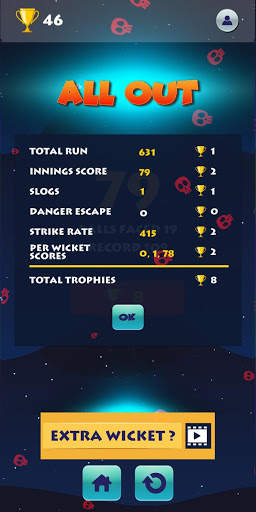 Space Cricket Scorer: Avoid Stumps, Tap Tap Balls screenshot 6