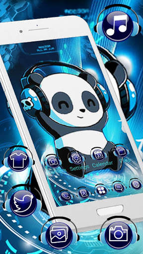 Music Tech Panda Launcher Theme Live HD Wallpapers screenshot 2