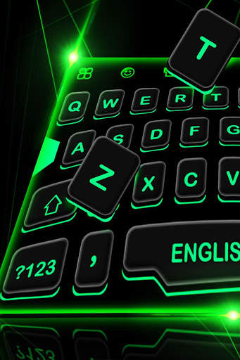 Neon Green Future Tech Keyboard screenshot 2