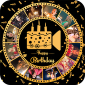 Birthday Photo Video Maker with Music:Video Editor icon
