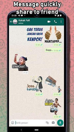 TOP Sticker Lucu Keren WAStickerApps for WhatsApp screenshot 6