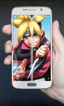 Boruto Zipper Lock Screen screenshot 1