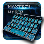 blue biochemical science keyboard tema icon