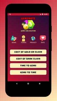Free Gems for Clash Calc screenshot 1