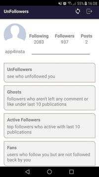 Unfollowers - Followers for Instagram screenshot 1