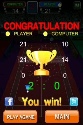 Badminton android game screenshot 4