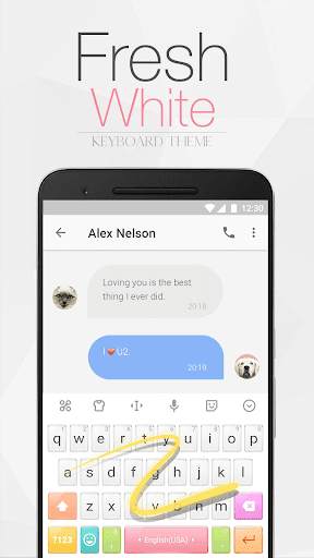 Colorful Emoji Keyboard Theme With Rainbow Color screenshot 4