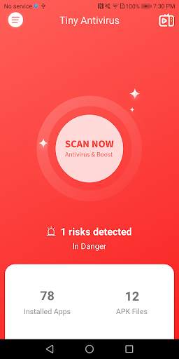 Tiny Antivirus - performance security virus clean screenshot 1