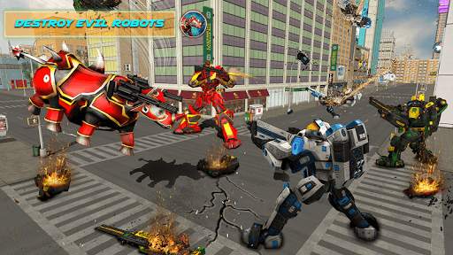 Rhino Robot Car Futuristic Robot Transformation screenshot 11