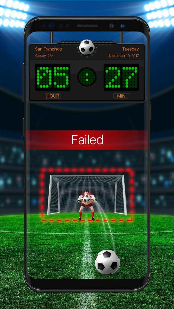 Football & shooting lock screen скриншот 2
