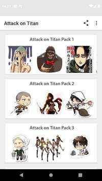 Attack on Titans Stickers WhatsApp WastickerApps screenshot 2
